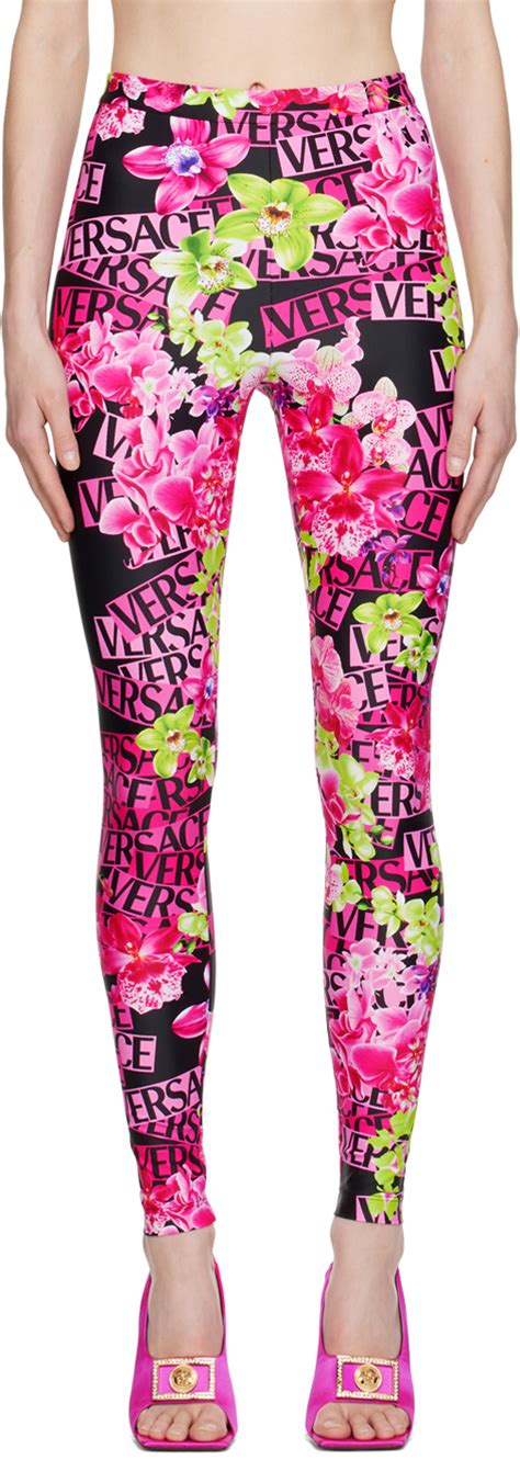 versace pink lace leggings|Versace leggings h&m.